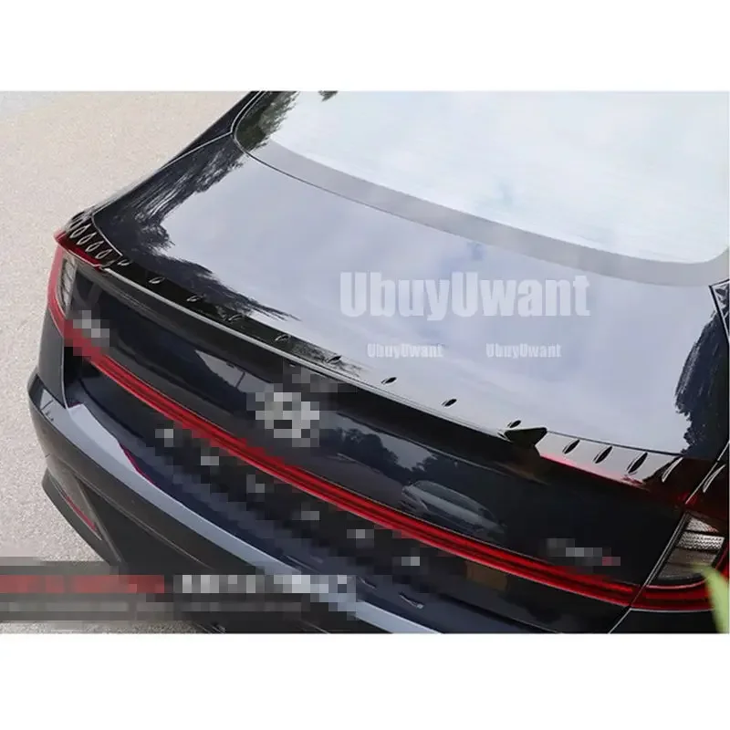 For Auto Spoiler Accessories Hyundai NEW Sonata DN8 2019 2020 2021 ABS Material Car Trunk Rear Lip WING Tail FIN Refit Sonata 10