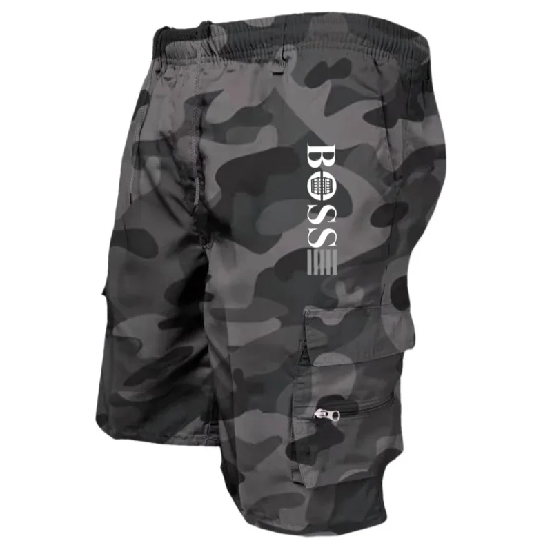 

2025 Men's elastic band work pants, men's outdoor sports work pants, men's street running casual shorts, men's fitness pants
