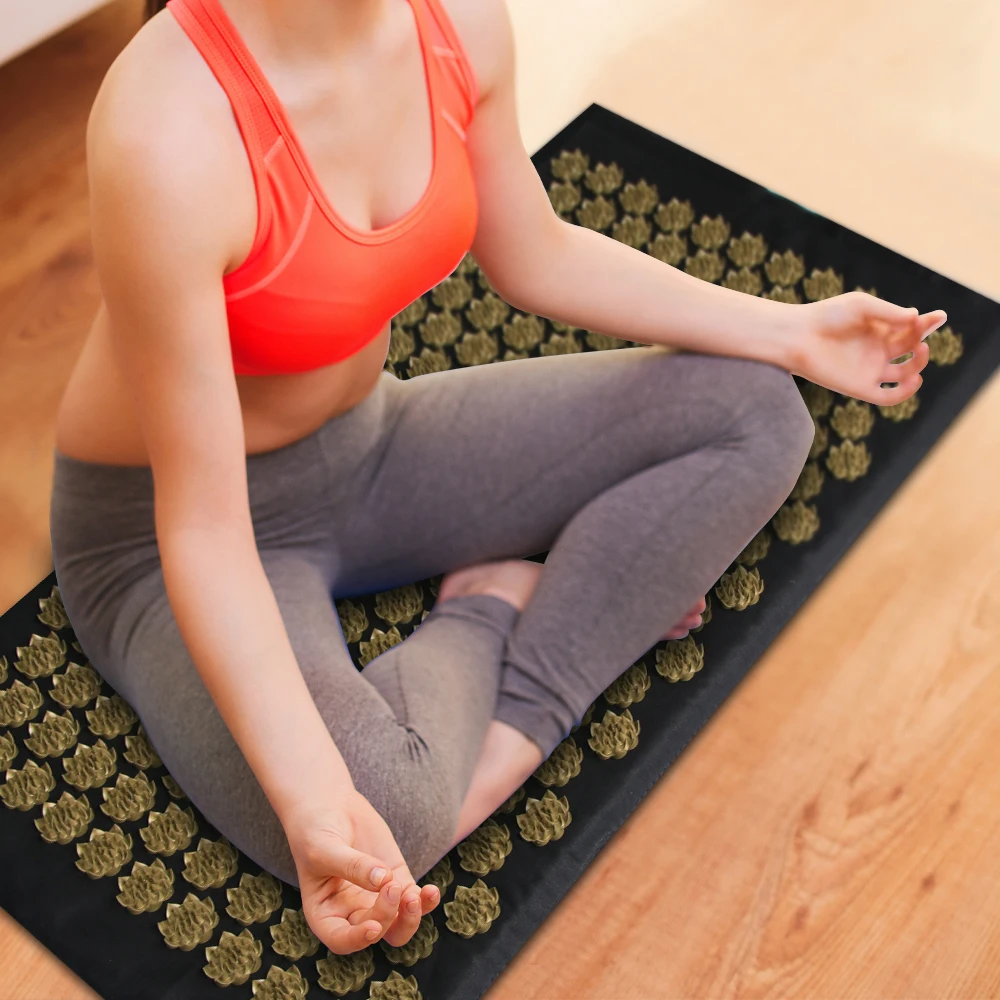Acupressure Yoga Mat Spike Needles Kuznetsov's Applicator Massage Cushion Foot Back Pain Relief Fitness Pilates Massage Pillow