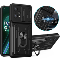 For Realme 9 5G 9 Pro Case Card Slot Camera Protect Phone Case for Realme 9 Pro Plus Realme9 5G Armor Car Ring Holder Back Cover