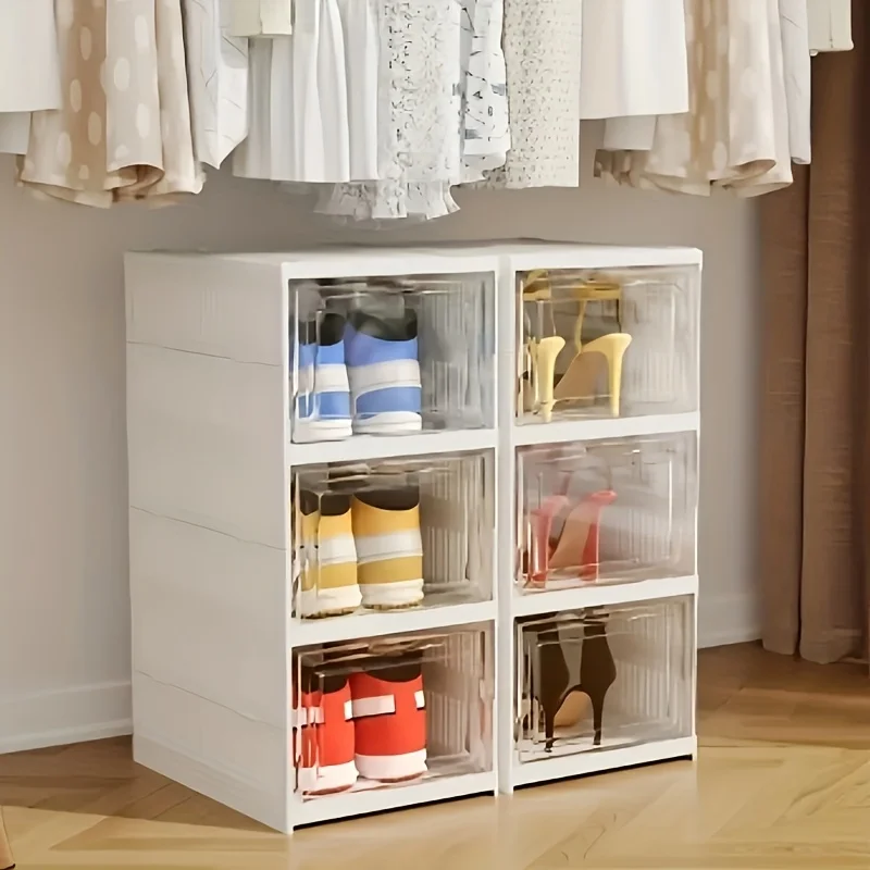 

6-слойная складная коробка для обуви, складная полка для обуви, складная коробка для хранения размером до 15 лет