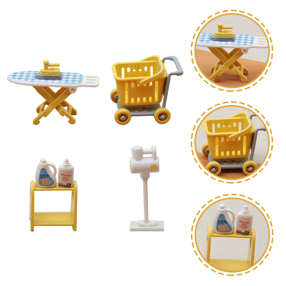 

Mini Washing Machine Toy Set Realistic Simulation Kids Room Decor Smooth Pretend Play Educational On