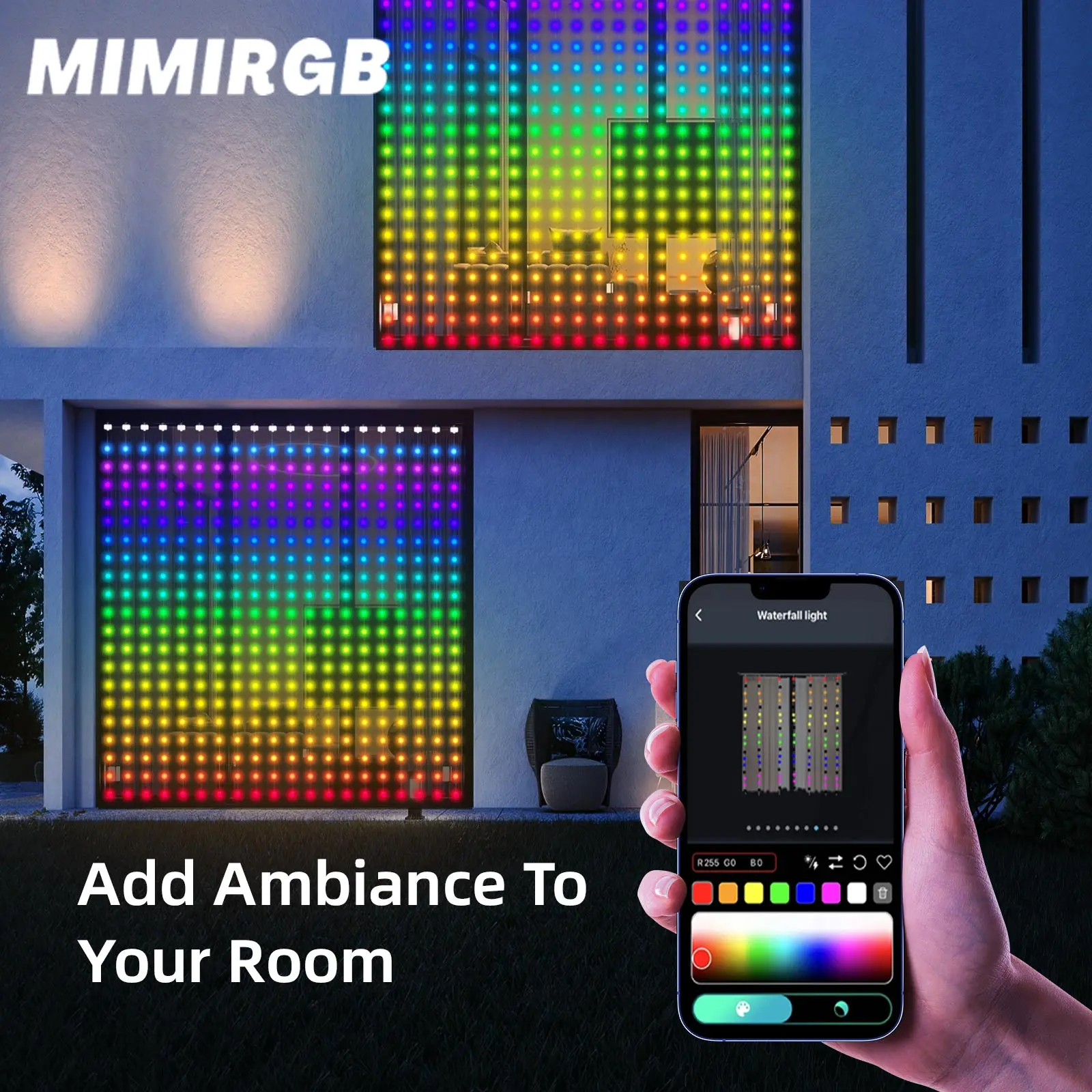 App Smart Vorhang Lichter RGB Farbe 300/200 Lampe Perlen Musik Sync LED Fenster Vorhang Licht Festival Tür und Outdoor-Dekorationen