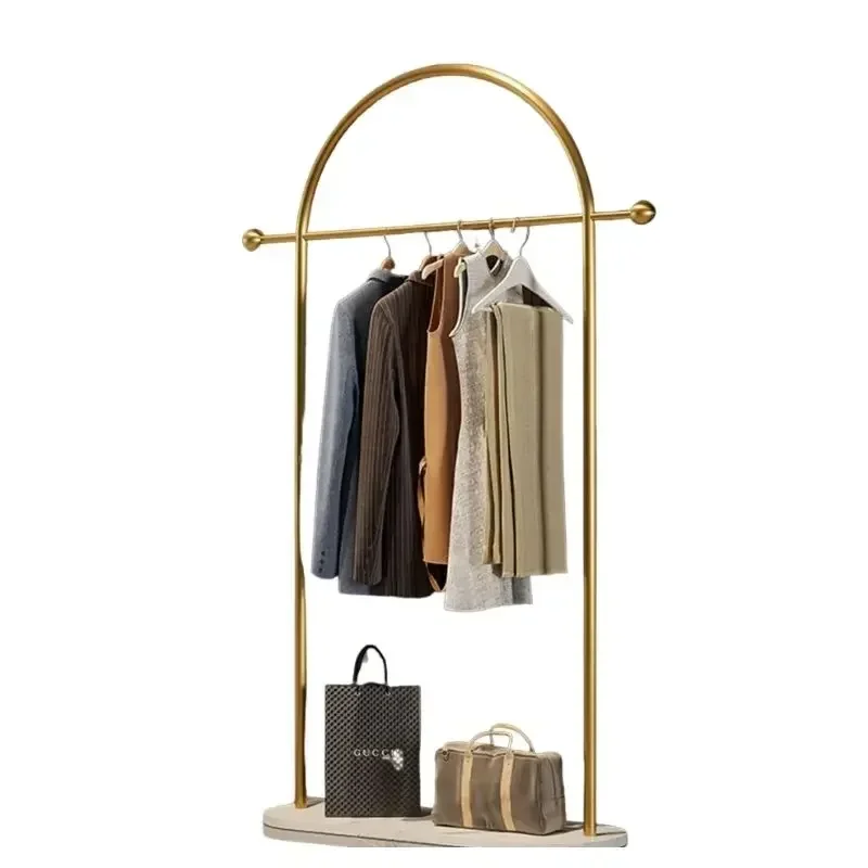 

Aesthetic Minimalist Clothes Rack Metal Standing Girls Designer Display Clothes Rack Modern Nordic Perchero Household Goods