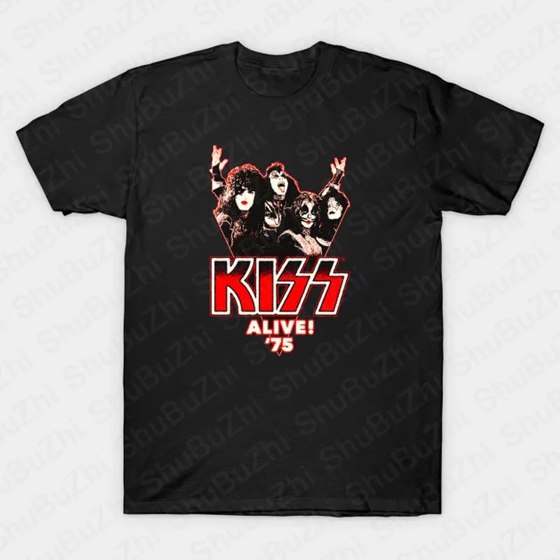 Camiseta de Kiss End of The Road Tour para hombre, ropa de calle informal de algodón, talla grande, banda de rock