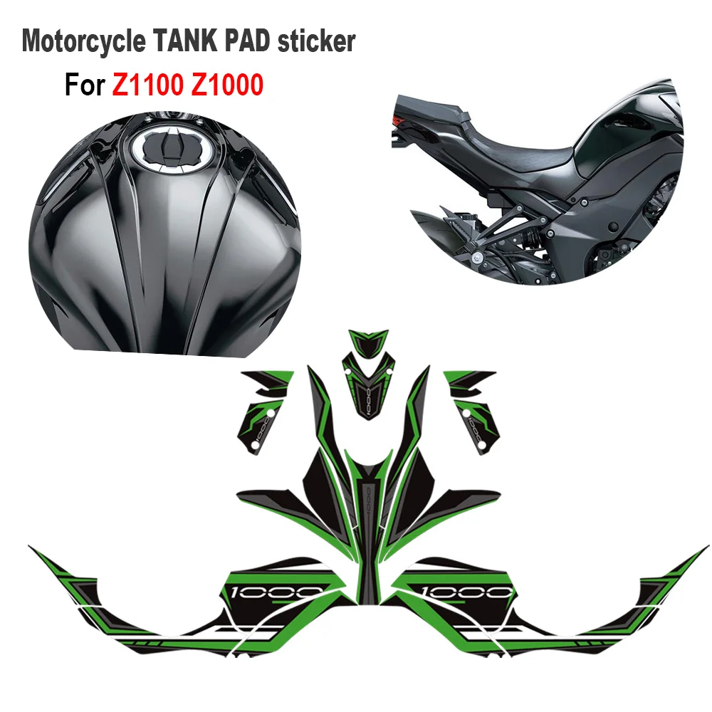 For Z1100 Z1000 Z 1100 1000 SE Fender Front Fairing Tank Pad Gas Fuel Oil Knee Protection Stickers Decals Accessories