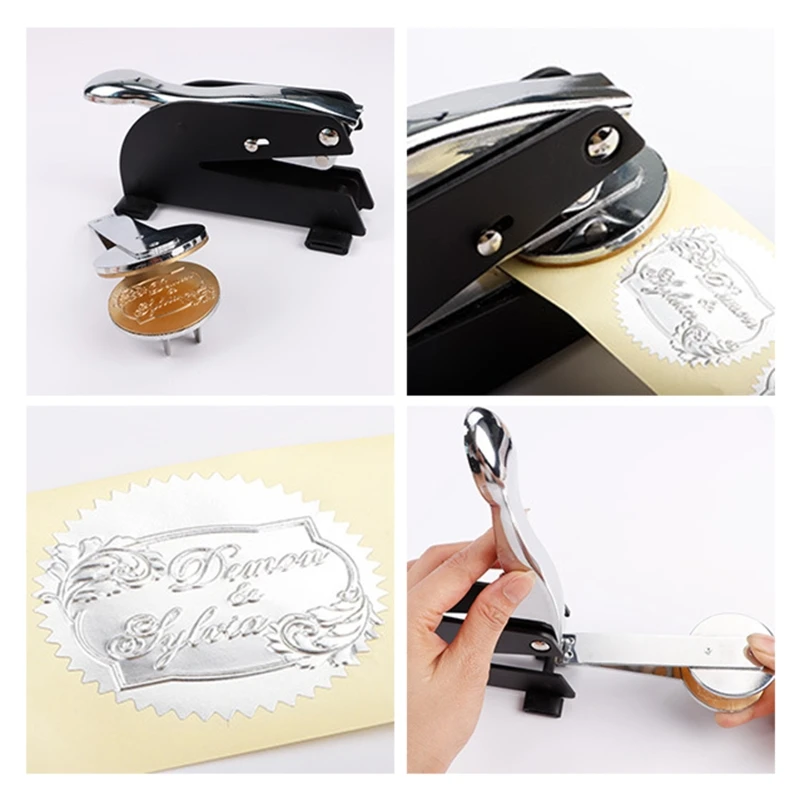 Embosser Picture Letter Stamping Machine Official Book Seal Wedding Invitations Hand Embosser Great Drop Shipping