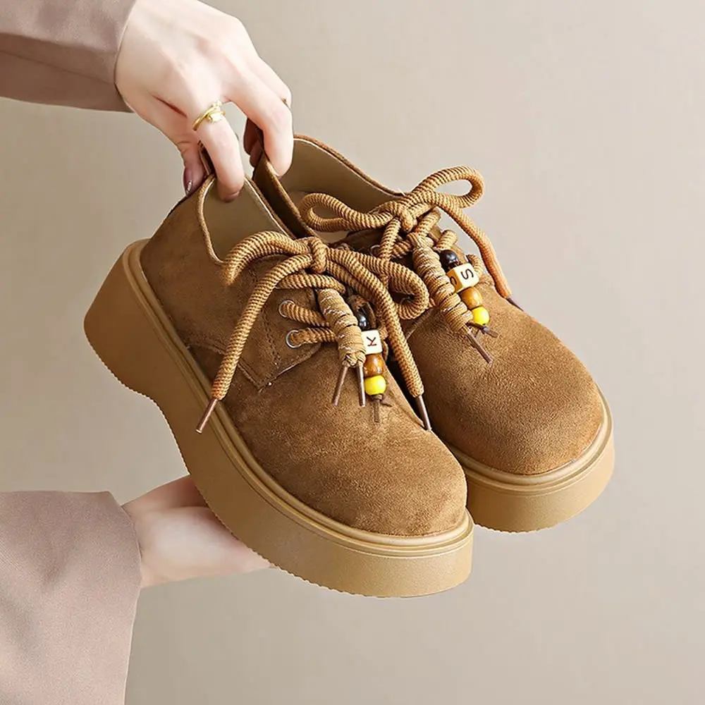 

Женские повседневные кроссовки на шнуровке в стиле ретро Joker, осень-зима 2021, модная брендовая новая замшевая женская обувь на платформе