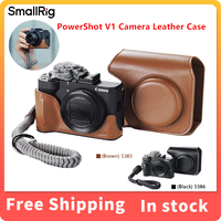 SmallRig PowerShot V1 Camera Leather Case Kit for Canon PowerShot V1 with Wrist Strap & Furry Windscreen Quick Assembly Magnetic