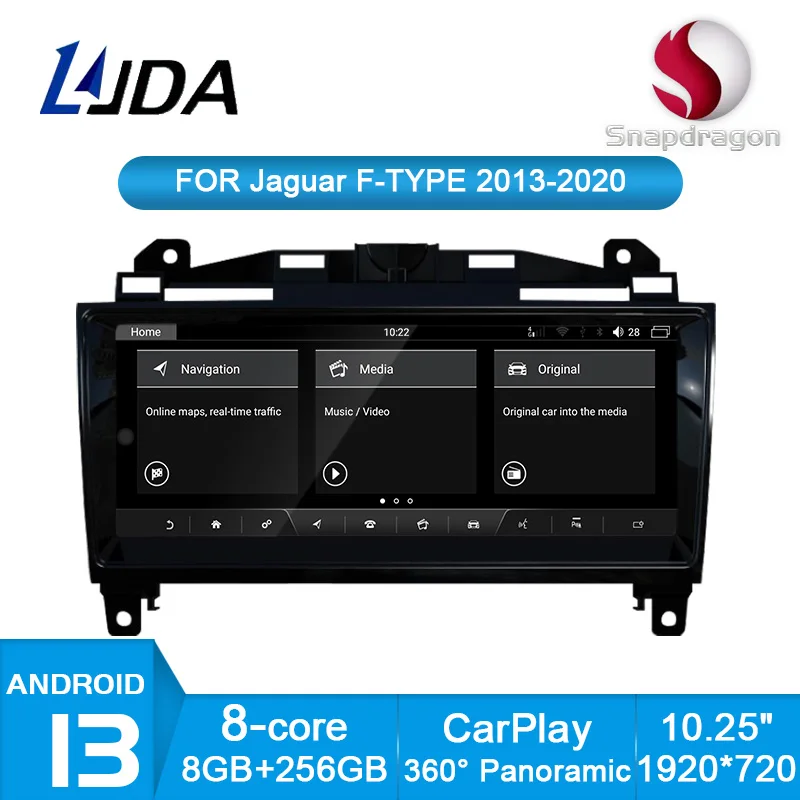 

LJDA Android 13 Car Multimedia Player For Jaguar F TYPE F-TYPE 2013-2020 Car Radio 10.25 Inch GPS Stereo Wireless Carplay Auto