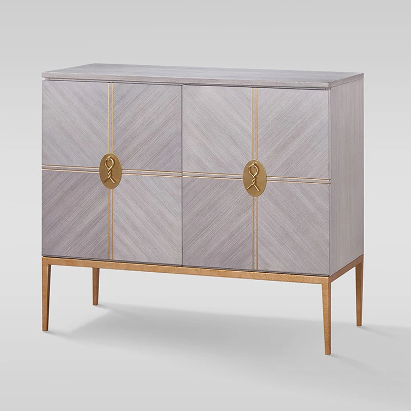 ！@Wholesale Sliver Metal Base Console Table Living Room Elegant Stainless Steel Drawer Sidecabinet Console Table