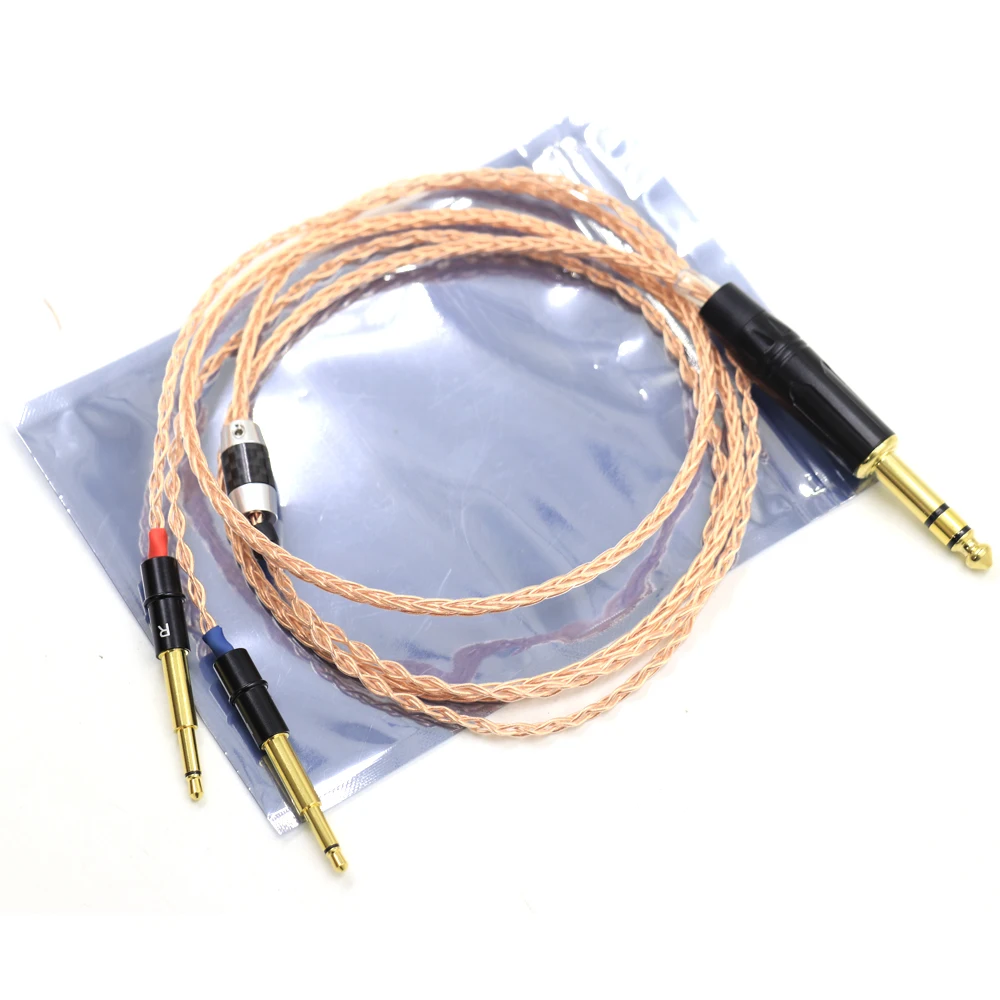 2.5/3.5/4.4/6.5 มม.ปลั๊ก 8 Core 7N OCC ทองแดงบริสุทธิ์สายหูฟังสําหรับ Meze 99 คลาสสิก NEO NOIR ชุดหูฟังหูฟัง