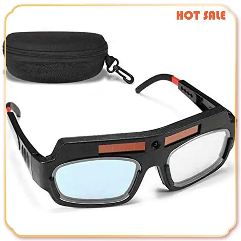 

ABFA 4X Solar Powered Auto Darkening Welding Mask Helmet Goggles Welder Glasses Arc Anti-Shock Lens With Storage Case