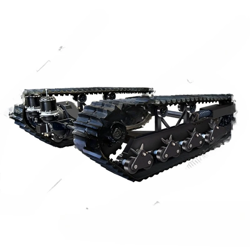 Engineering agricultural and mining track chassis, multi-terrain hydraulic, electric rubber steel track chassis assembly