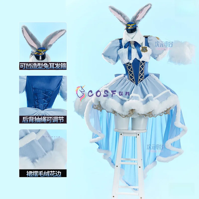 

Зоопарк, потому что топия Джуди, карнавальный костюм, офицерский кролик на Хэллоуин, Рождество, карнавал, ролевая игра, комикс, платье Лолиты, COSFun