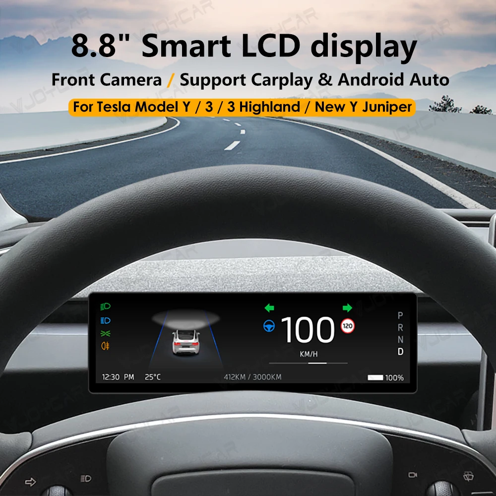 Lcd Digital Instrument Cluster For Tesla Model 3 Y Highland New Juniper Touch Display Dashboard Center Console With CarPlay