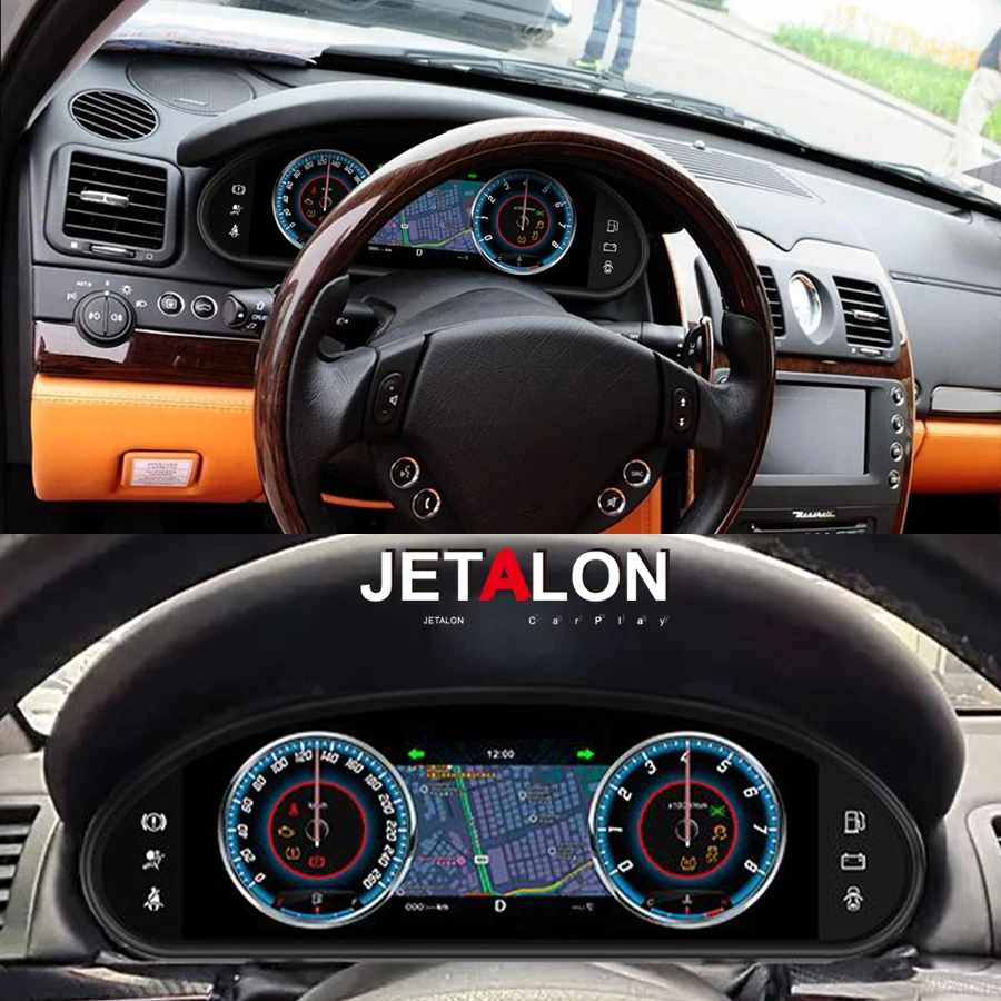 12.3inch Multiple Colorful UI Car LCD Instrument For Maserati Quattroporte 2006-2012 Display Cluster Virtual Cockpit Dashboard