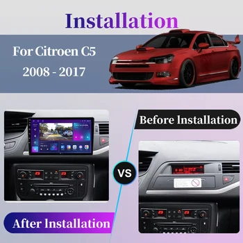 Android Car Radio Multimedia Video Player GPS Navigation Carplay QLED Touch Screen Auto Stereo Headunit For Citroen C5 2008 2009 2010 2011 2012 2013 2014 2015 2016 2017