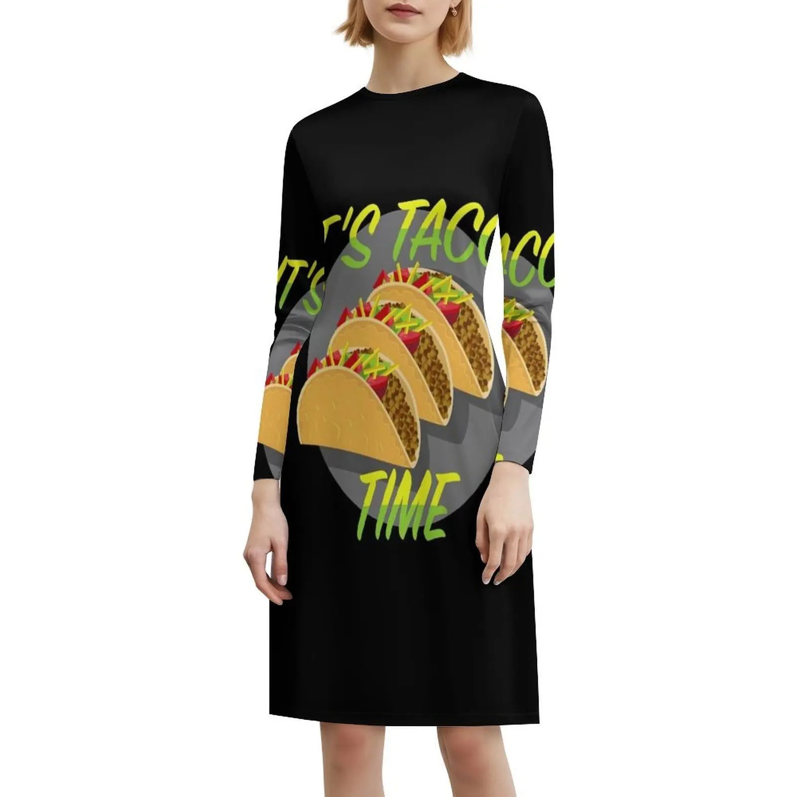 فستان حفلات نسائي من It's Taco Time ملابس نادي مطبوعة عصرية للسيدات وقت تاكو المكسيك للأطعمة المكسيكية للنساء #6