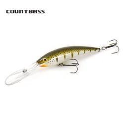 Countbass 크랭크베이트, 딥 테일 워블러, 긴 립 플로팅 낚시 하드베이트 루어, 90mm, 3-35/64 인치, 14.6g, 33/64 oz. 다이빙, 6m, 20 인치