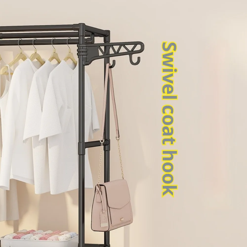 Clothes organizer Multifunctional Storage Rack Clothes and Hats Floor Standing Storage Shelf Household Bedroom Clothes Hanger image 5