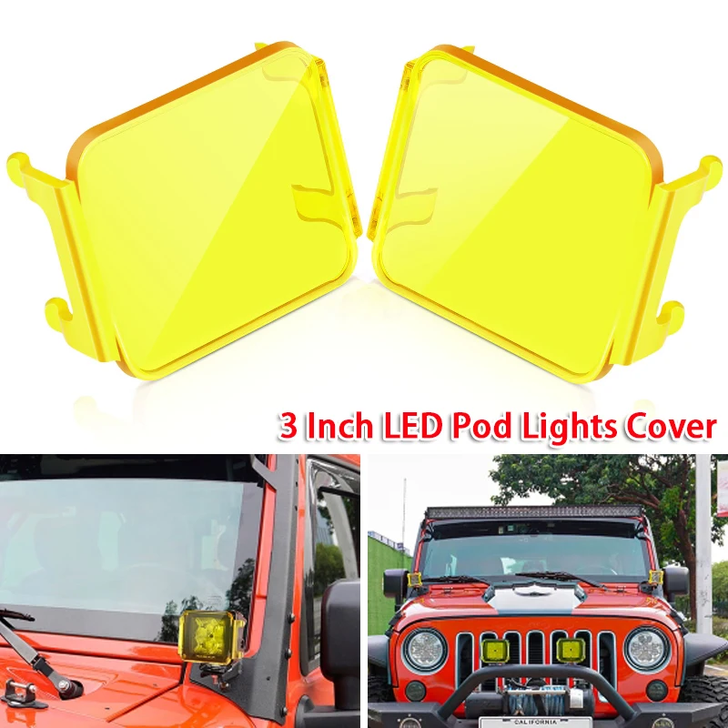 AUXBEAM 3 Inch Square Offroad Light Protective Cover LED Driving Lights Cover (Only Cover without Lights)