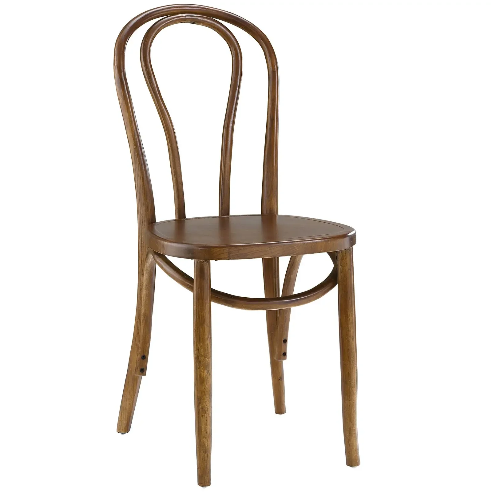 

Elm Wood French Bistro Chair Walnut Finish Fully Assembled 16D x 20.5W x 35H