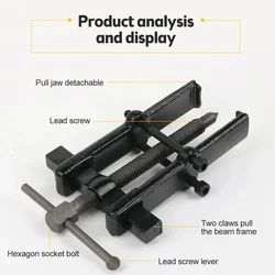 Gear Puller Black Plated Two Jaws Forging Extractor Installation Armature Bearing Pullers Car Removal Tools Repair Disassembly