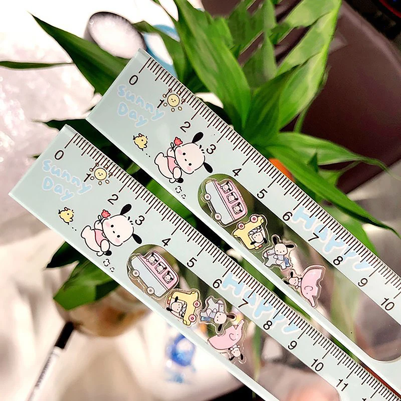 New Sanrio Pochacco animation peripheral cartoon cute rocker ruler creative personality kawaii school supplies prizes wholesale