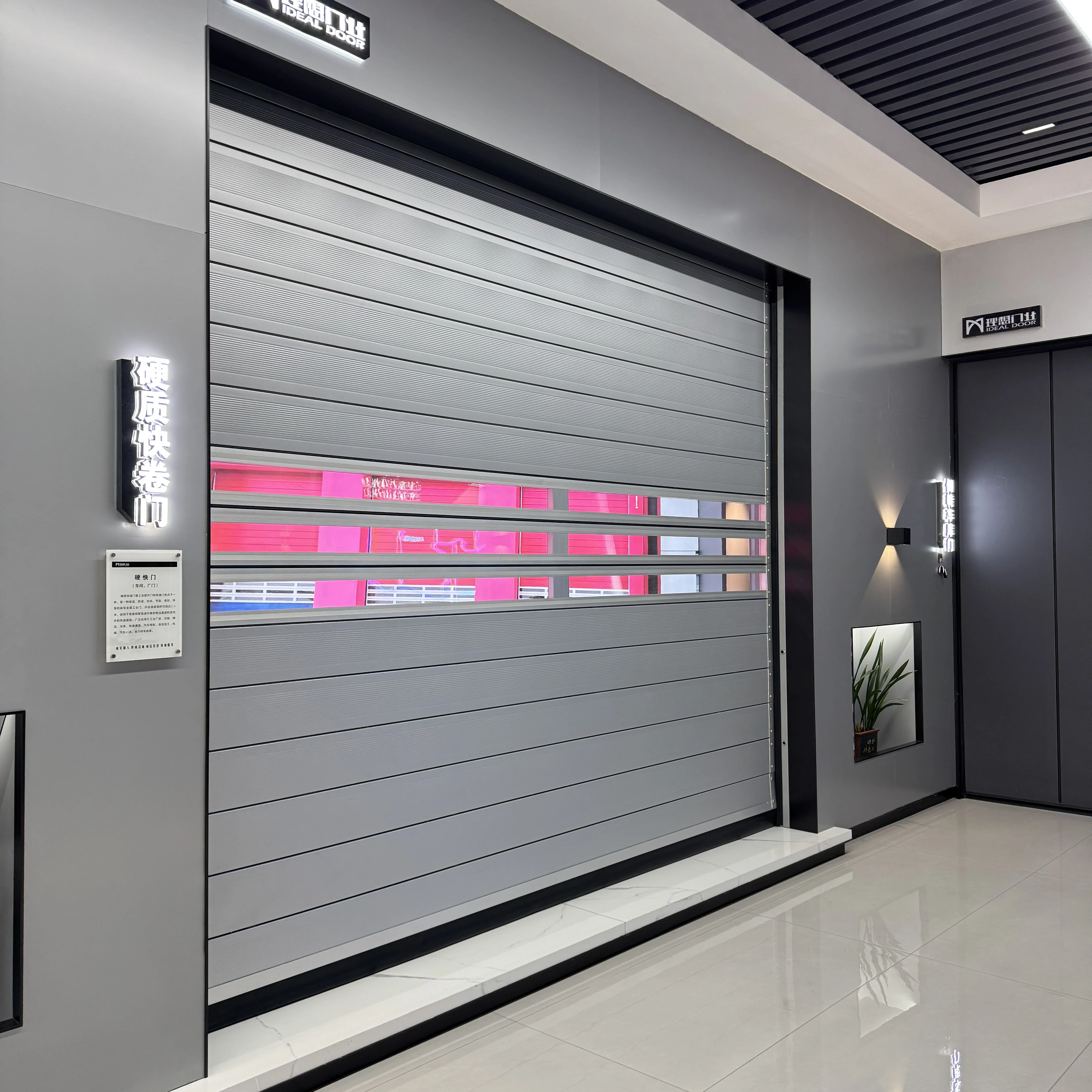 Customization Industrial Hard Panel Automatic Commercial Fast Rolling Door Fashion Style For Factory Warehouse