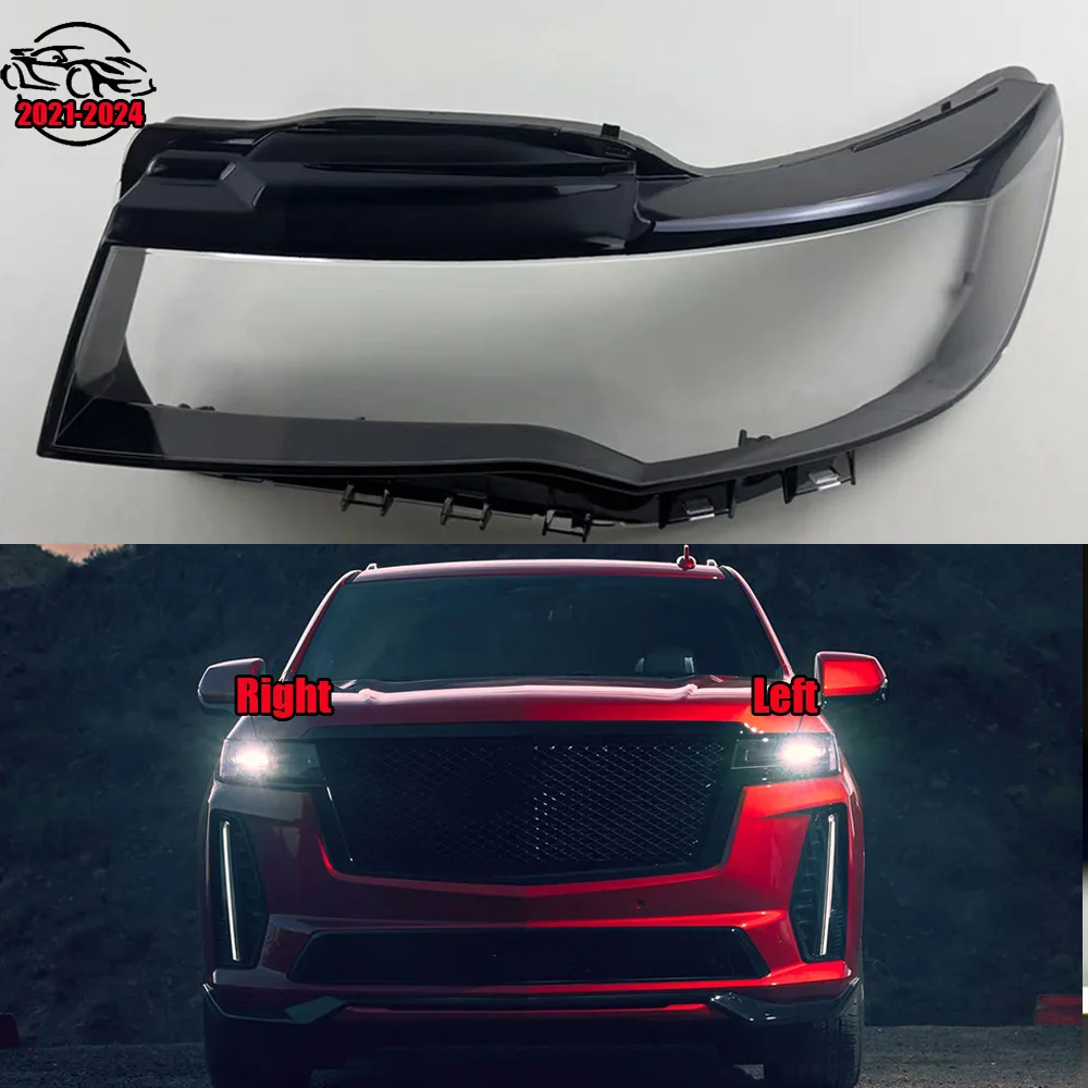 Headlamp Cover Transparent Headlight Shell Plexiglass Replace The Original Lampshade For Cadillac 2021 2022 2023 2024 Escalade