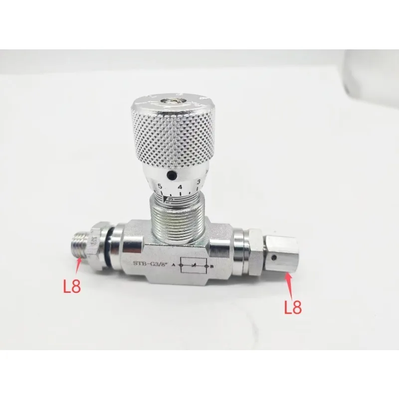 

1PC 3/8”Flow Control bidirectional Hydraulic restrictor valve STB-G3/8 L08 connector