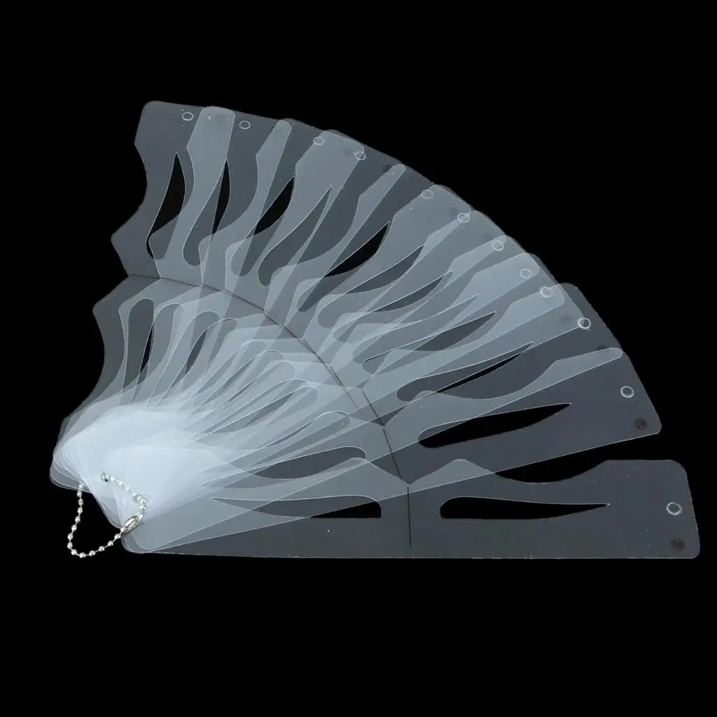 12 stencil riutilizzabili per modellare le sopracciglia, kit per toelettatura, strumento per modellare le sopracciglia