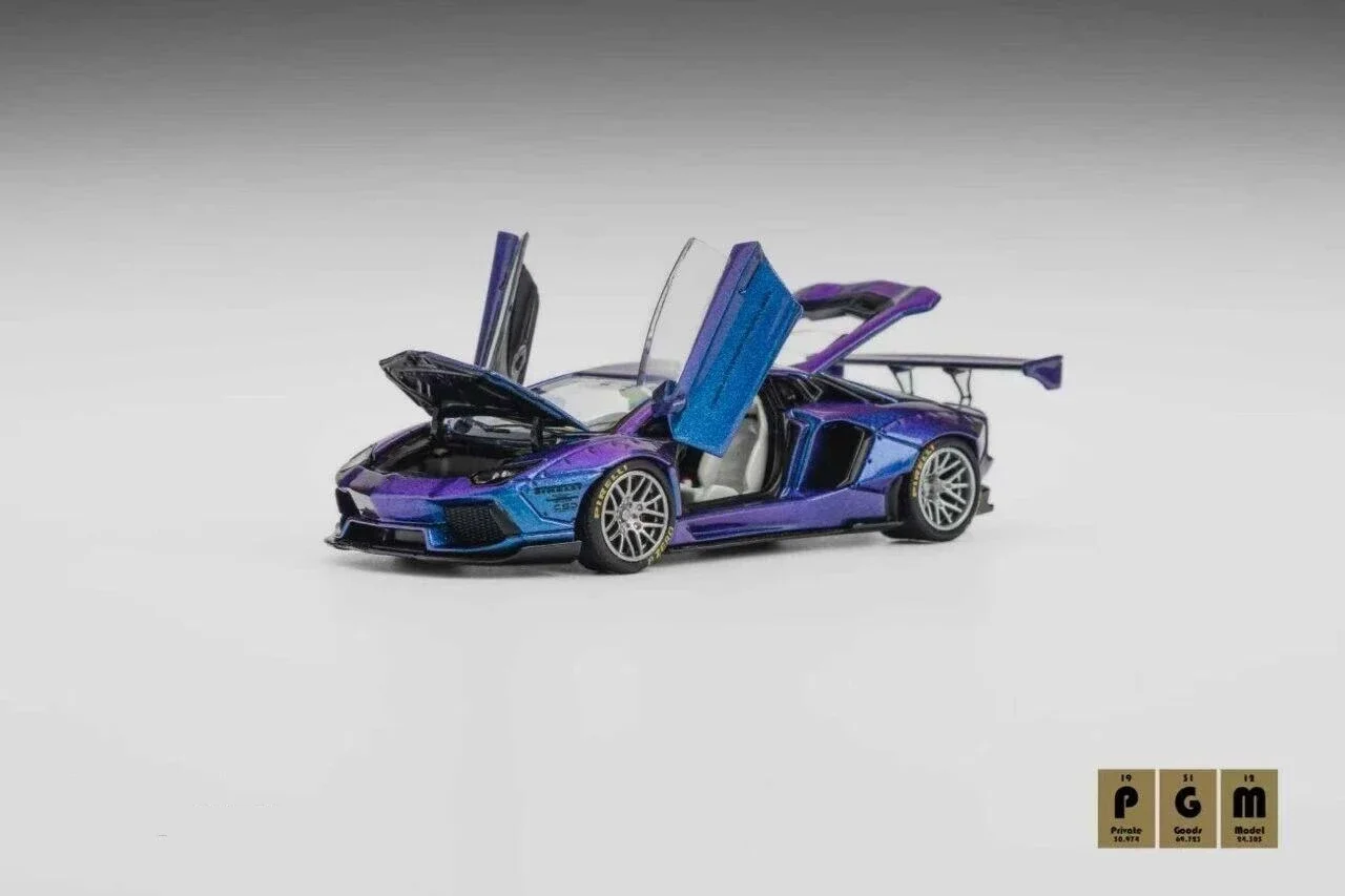 

Литая под давлением модель автомобиля PGM 1:64 2025APAxpo R35 Aventador, коллекция ограниченной серии
