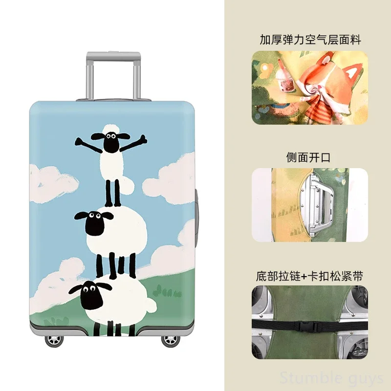 

Premium Washable Elastic Suitcase Cover Protective Dustproof Luggage Protector Sturdy Travel Accessory