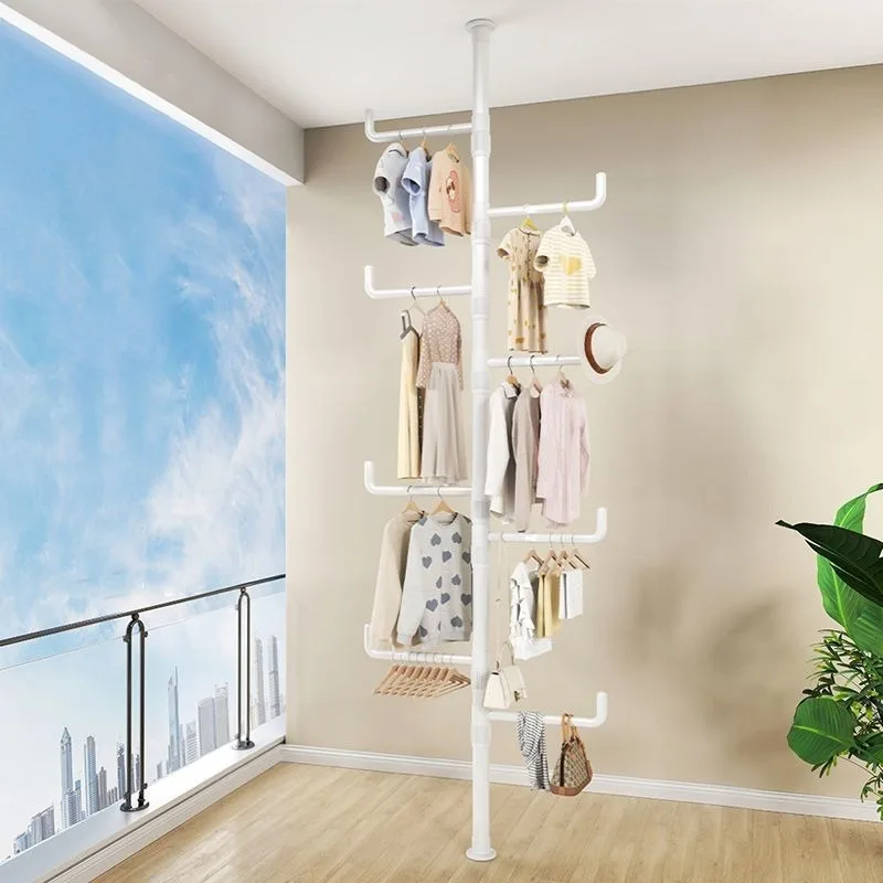 Standing Clothes Racks Retractable Household Coat Rack Multifunctional Simple Floor Clothes Hangers Living Room Furnitures