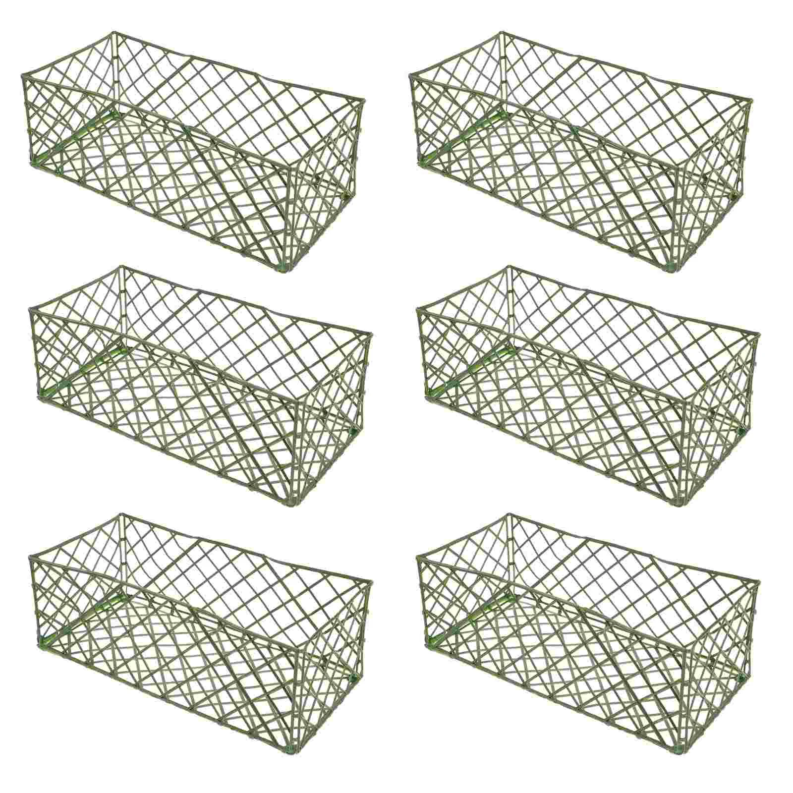 

10 Pcs Cage Flower Mud Holder Bride Floral Arrangement Supplies Plastic Wedding Accessories