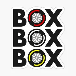 Box Box Box F1 Tyre Compound Design 5PCS Stickers for Wall Cartoon Funny Water Bottles Car Stickers Window Anime Art Luggage
