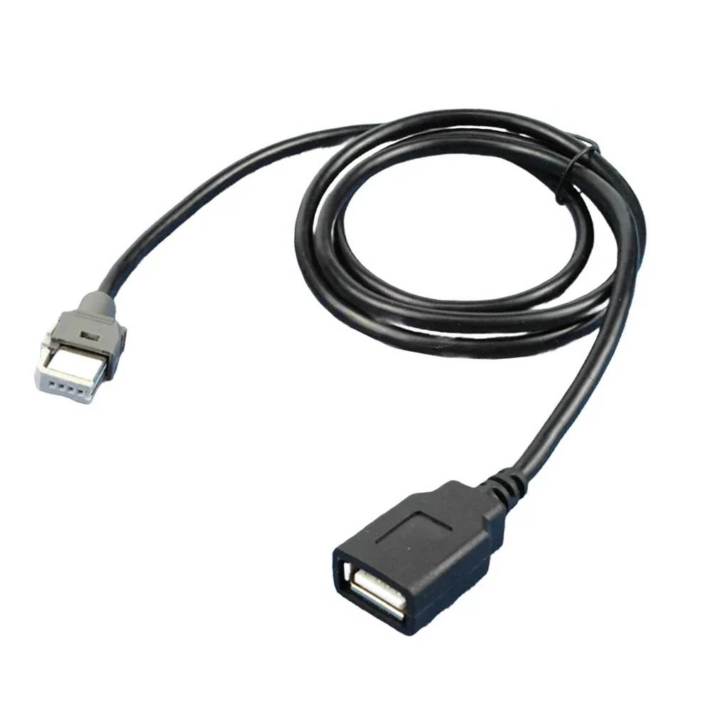 120CM Car 4-pin To USB Female Adapter 12V For 307 For 408 For C4 For C5 For C-Quatre For B50 For RD9 Car Electronics
