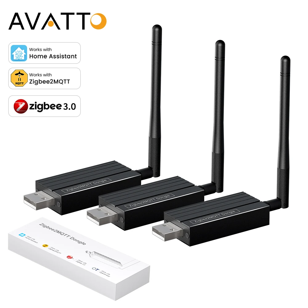 AVATTO Zigbee 3.0 USB Dongle Plus Universal Zigbee Wireless Gateway Hub Support Home Assistant Zigbee2MQTT，Raspbian Ubuntu Macos