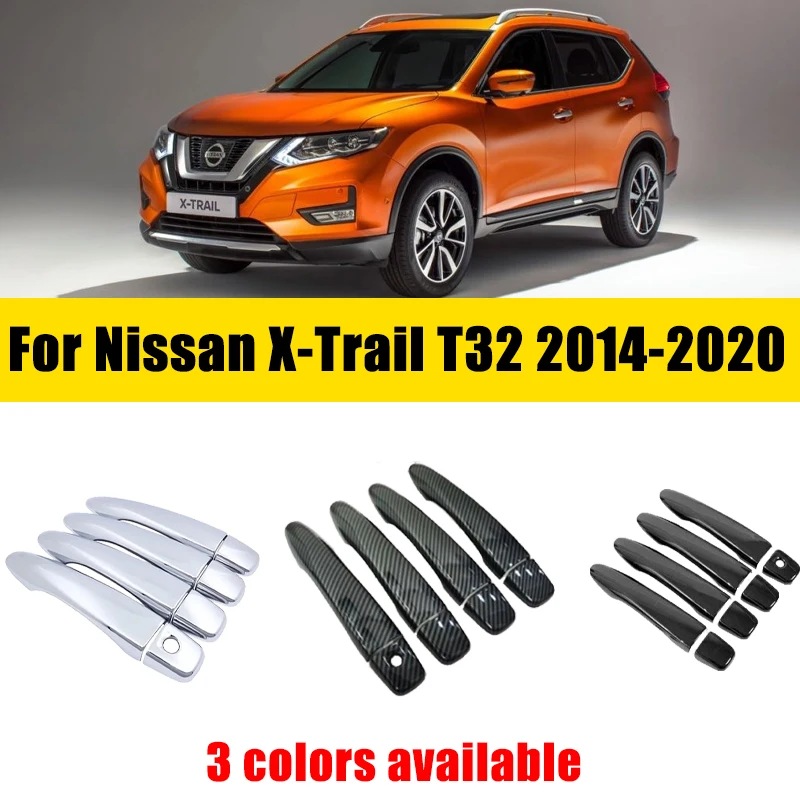 

Door Handle Cover Trim Chrome For Nissan X-Trail T32 Rogue 2014-2020 2015 2016 2017 2018 Anti-scratch Luxurious Car Accessories