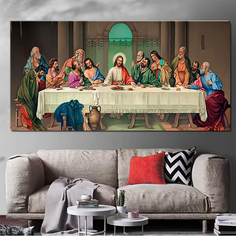 

Diamond Painting Art Kit DIY The Last Supper Diamond Embroidery Rhinestone Jesus Christ Art Mosaic Cross Stitch Home Decoration