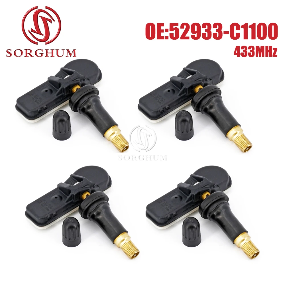 SORGHUM 52933-C1100 52933C1100 Automatic Registered Tire Pressure Sensor for Hyundai Creta i20 ix25 ix35 Sonata TPMS 433MHz