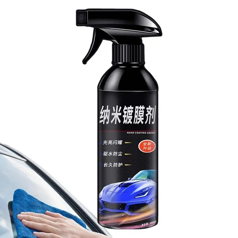 Car Coating Agent Nano Spray Intense Gloss Ceramic Coating Nano Spray 500ml Dustproof Car Gloss Shine SprayNano Spray Coating