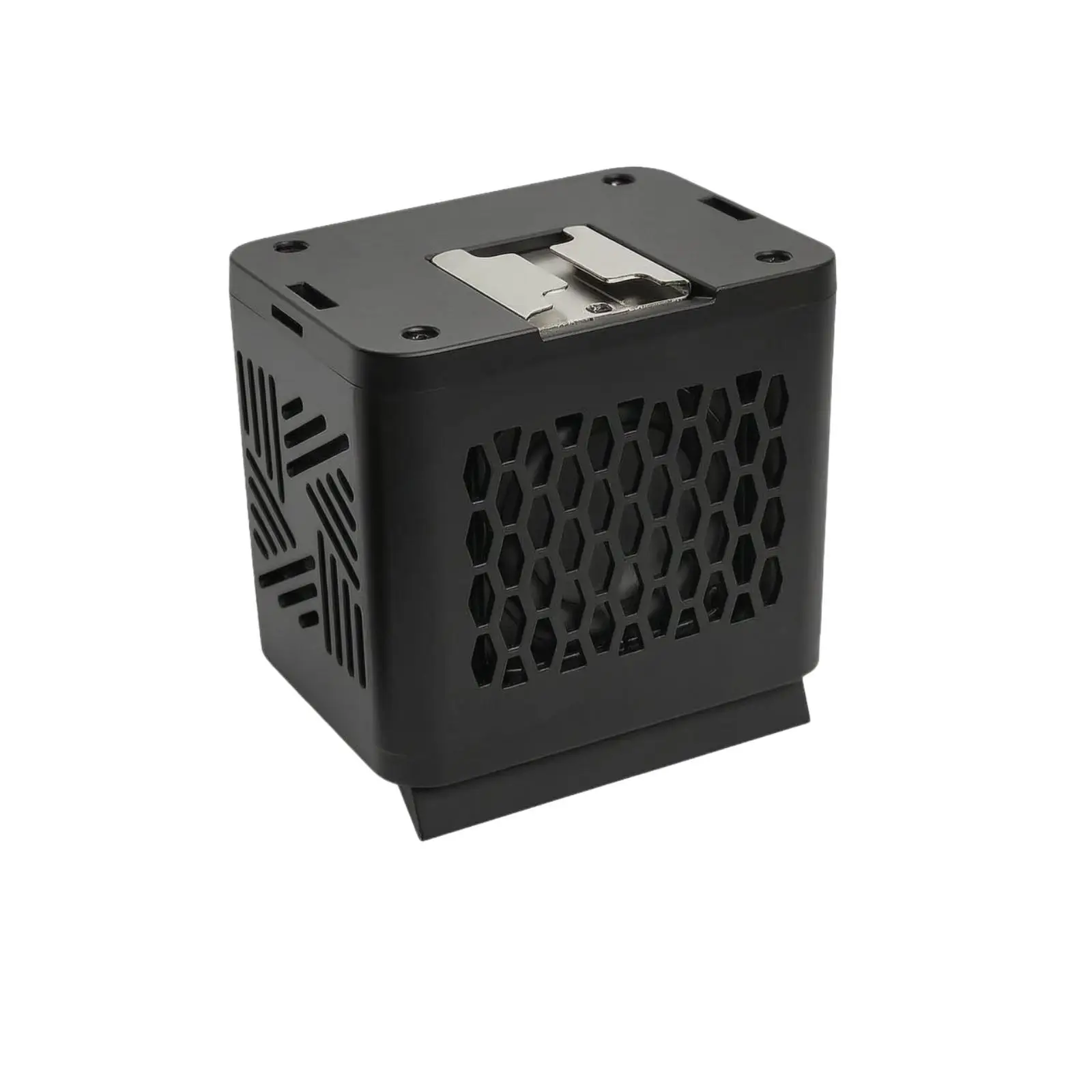 Black Mini Combo Amplifier for Electric Guitar with USB Cable and 3.5mm Audio Line for Guitar Support Stand