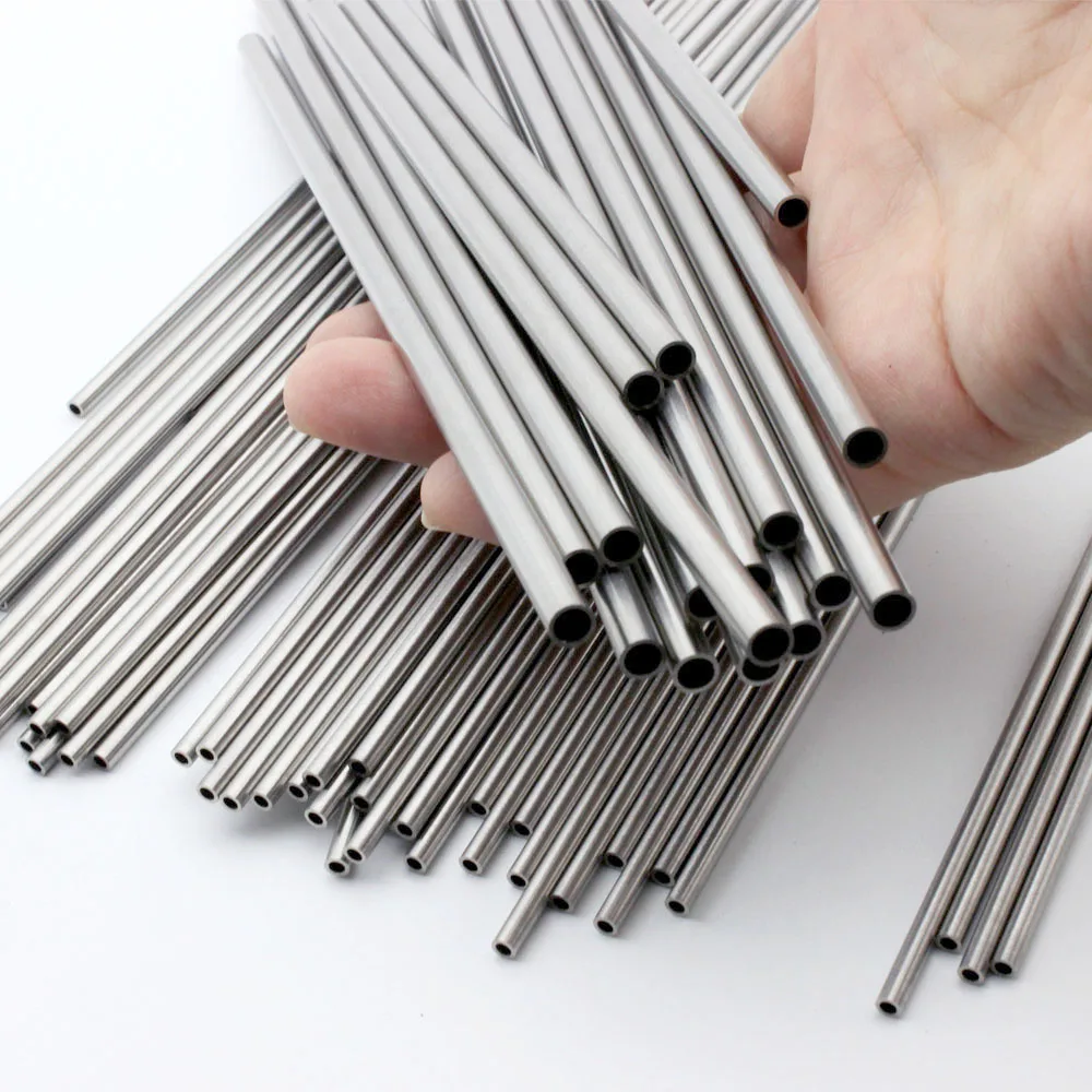 3~6pc 304 stainless steel tube round capillary 100mm 200mm 250mm long seamless straight tube 2x1mm/3x2mm/4x3mm/5x4mm/5x3mm/6x4mm