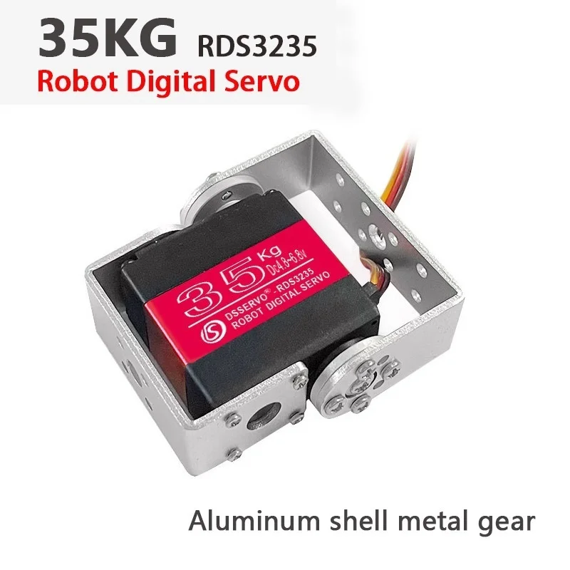 Original 1Pcs Dsservo Dual-axis Robot Servo 35kg RDS3235 Metal Digital Servo High Torque Robotic Arm, Suitable for Robot DIY