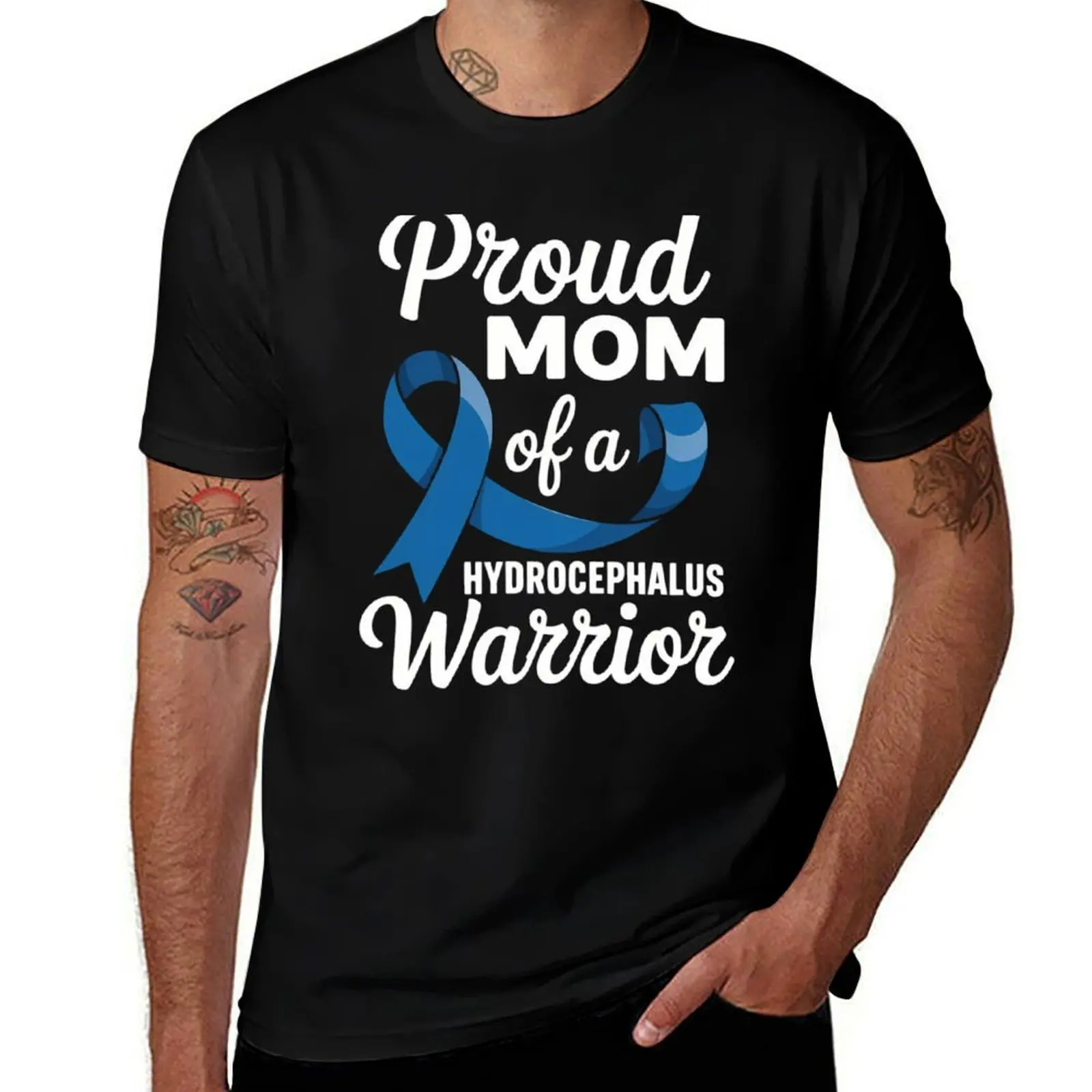 

Mom Of A Hydrocephalus Warrior Son Daughter Hydrocephalus T-Shirt hippie clothes gifts for boyfriend mens tall t shirts