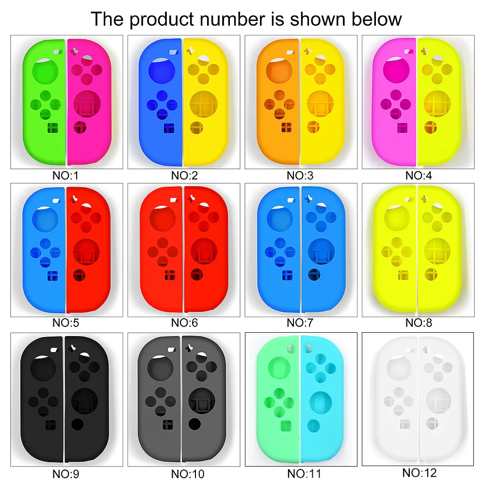 1000 Left Right Soft Silicone Rubber Grip Gel Guard L R Controller Gamepad Sleeve Case Cover For N-intendo Switch Joy-Con Joy