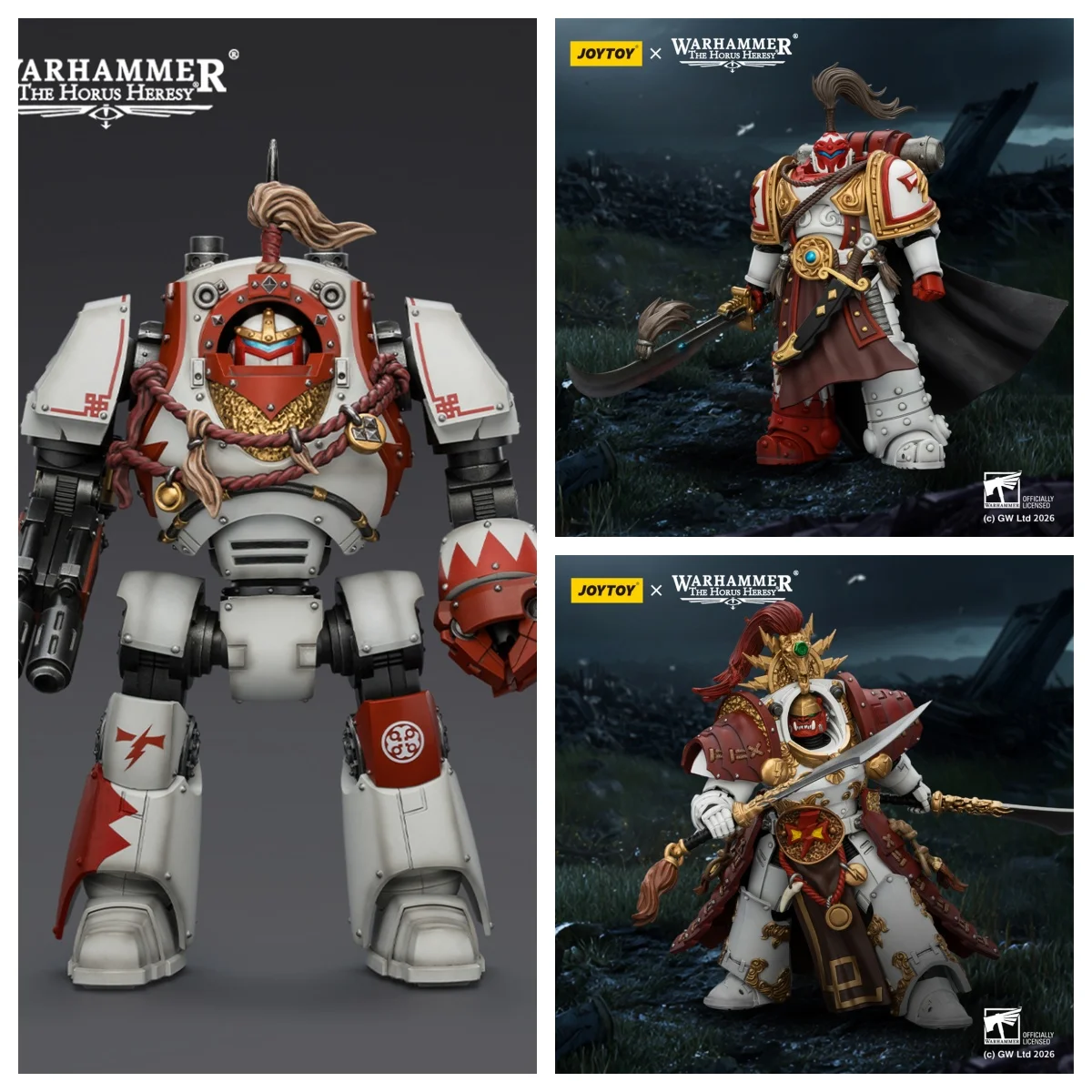 

HIPLAY JOYTOY Warhammer 40,000 White Scars Qin Xa Master of the Keshig Hibou Khan Seeker of Atonement 1/18 Scale Action Figure